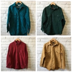 Solid color flannel mens (chamois) Shirt by the bundle